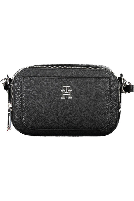 Black Polyurethane Women Handbag