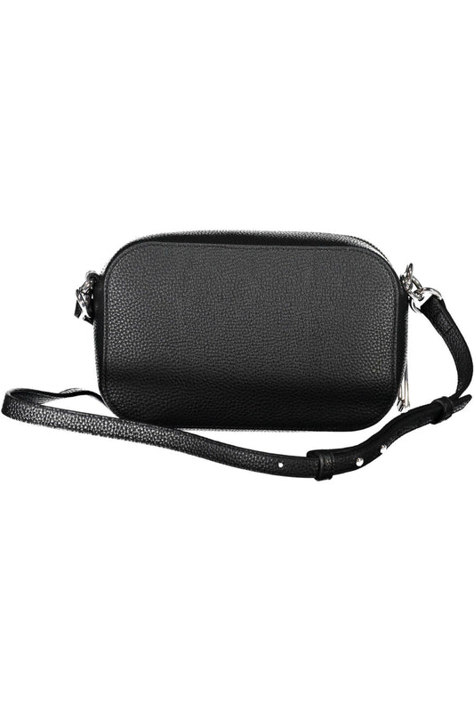 Black Polyurethane Women Handbag