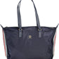 Blue Nylon Women Handbag
