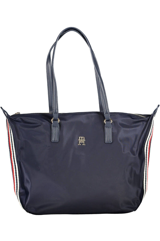 Blue Nylon Women Handbag
