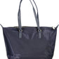 Blue Nylon Women Handbag