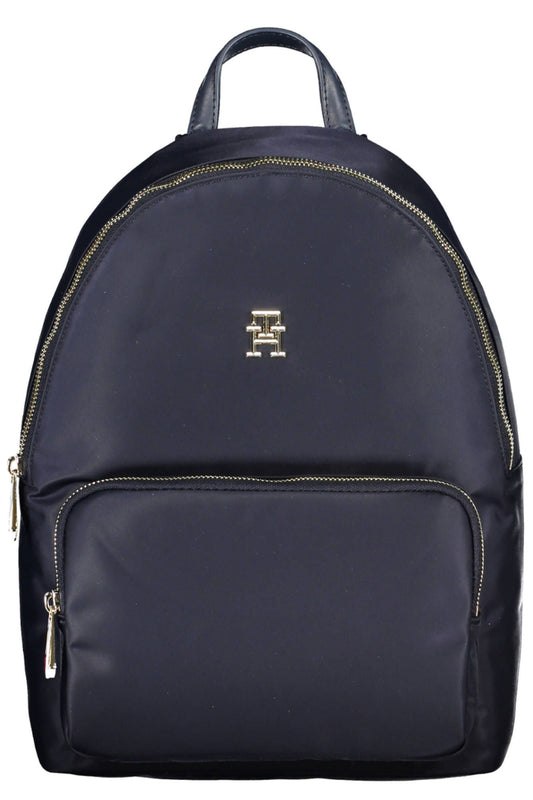 Blue Polyester Women Backpack