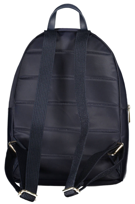 Blue Polyester Women Backpack