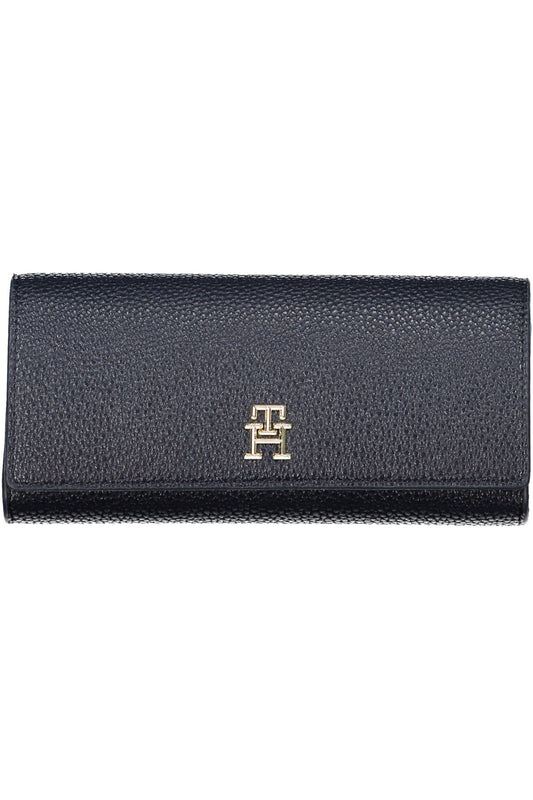 Blue Polyurethane Women Wallet