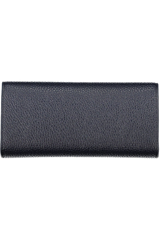 Blue Polyurethane Women Wallet