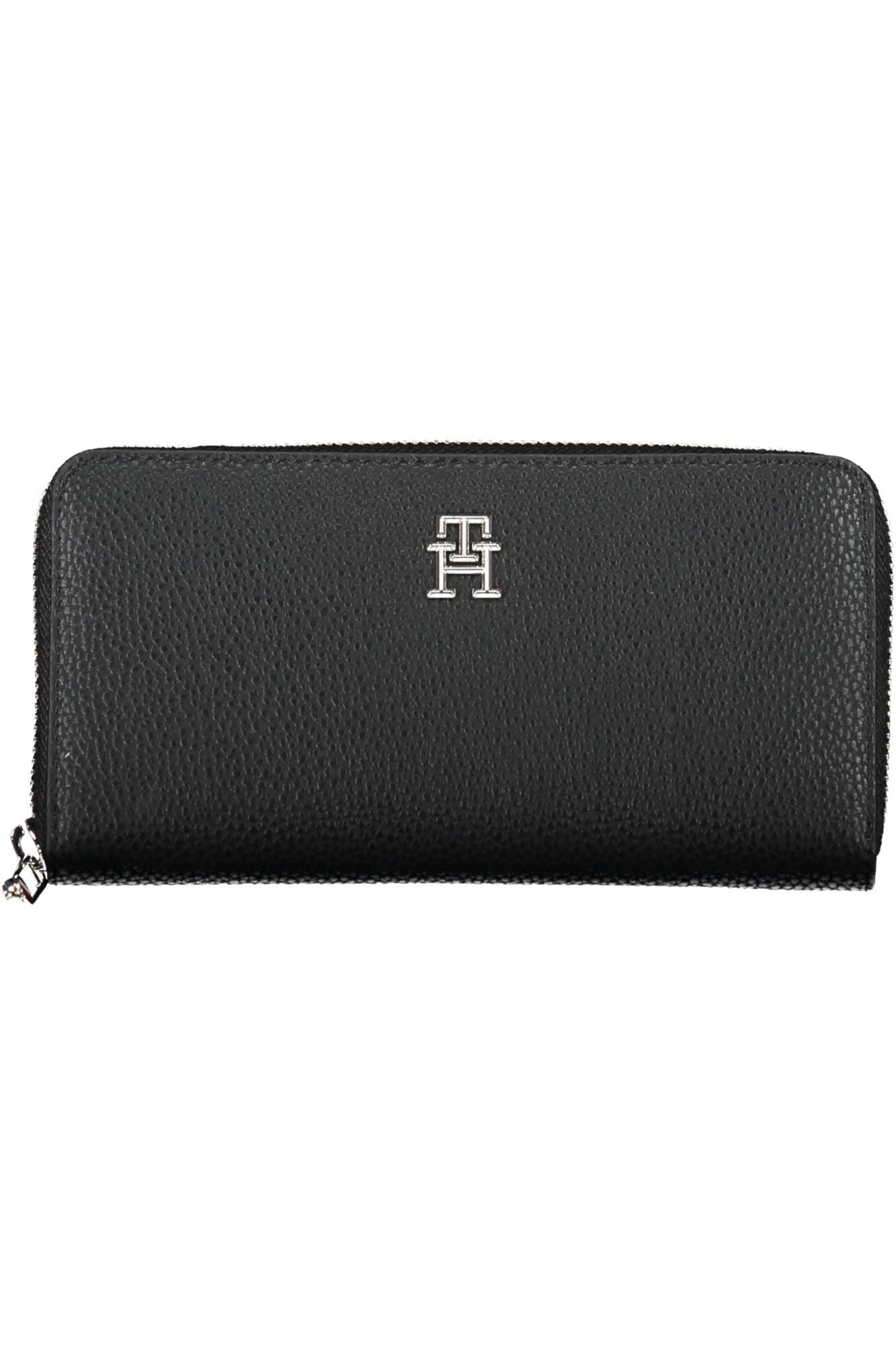 Black Polyurethane Women Wallet