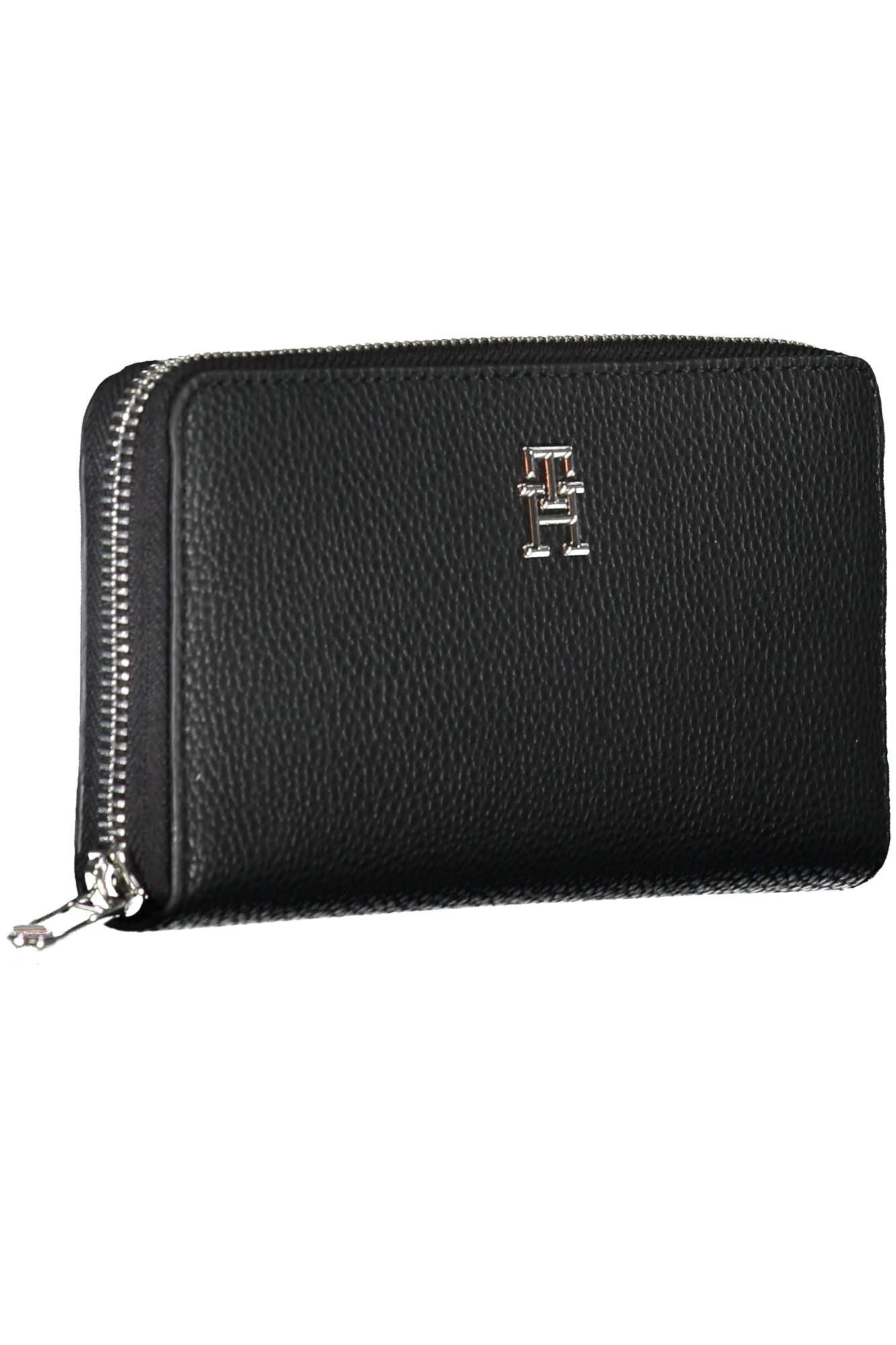 Black Polyurethane Women Wallet