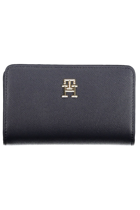 Blue Polyurethane Women Wallet