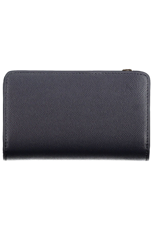 Blue Polyurethane Women Wallet