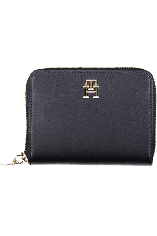 Blue Polyurethane Women Wallet