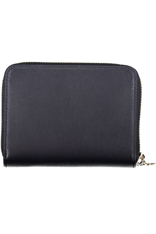 Blue Polyurethane Women Wallet