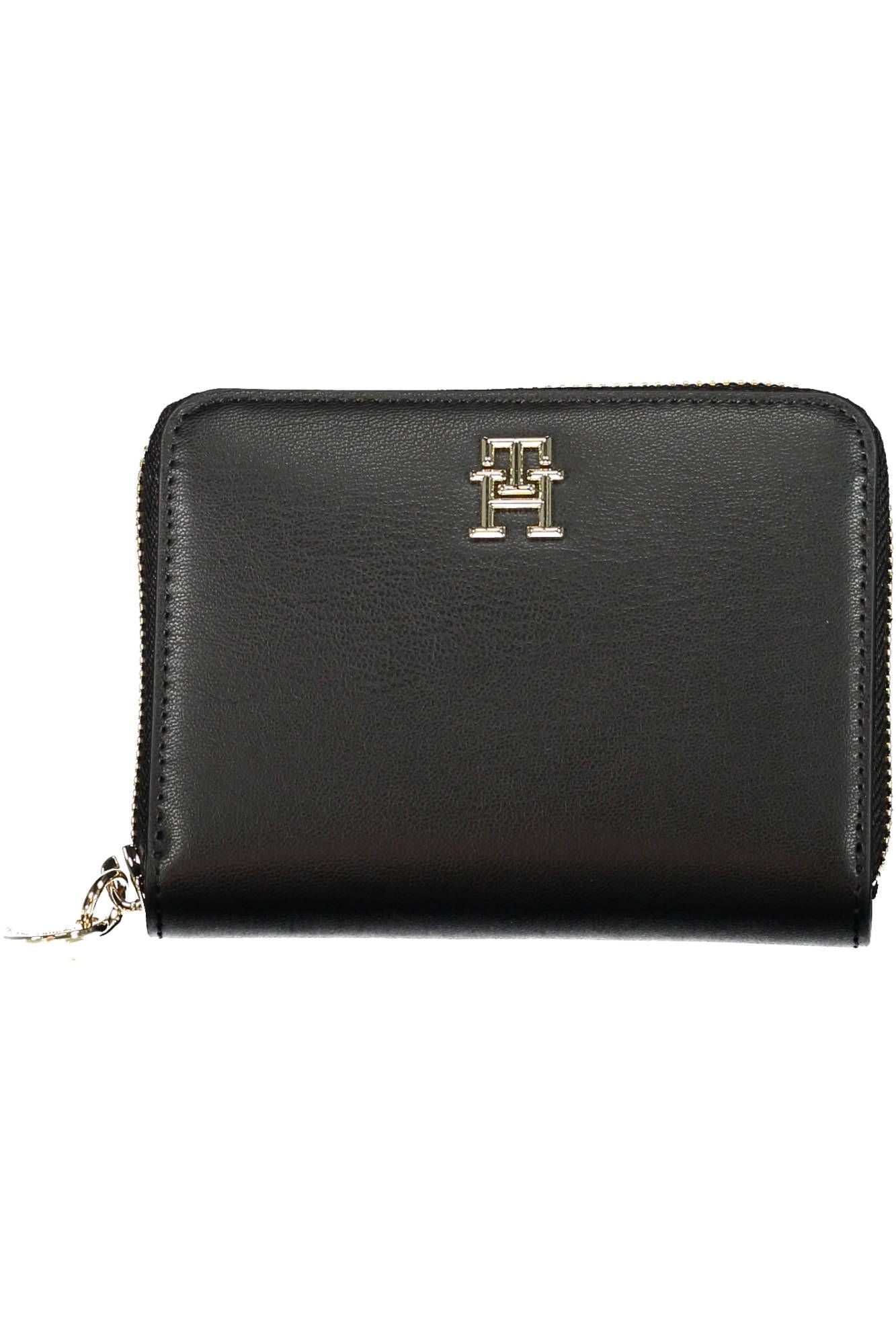 Black Polyurethane Women Wallet