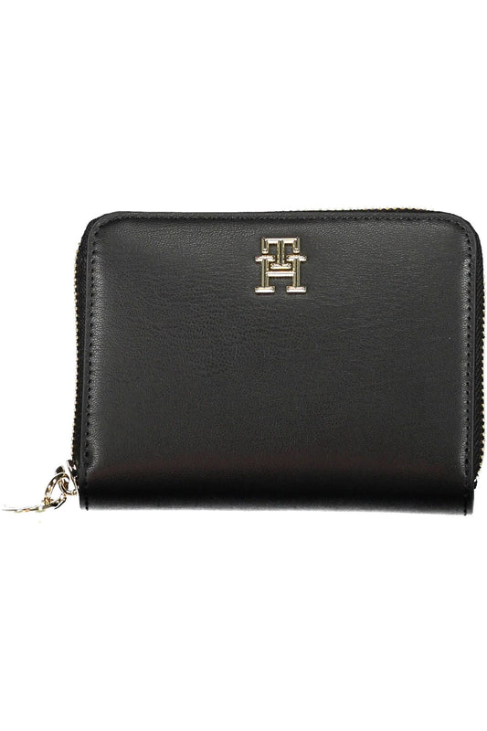 Black Polyurethane Women Wallet