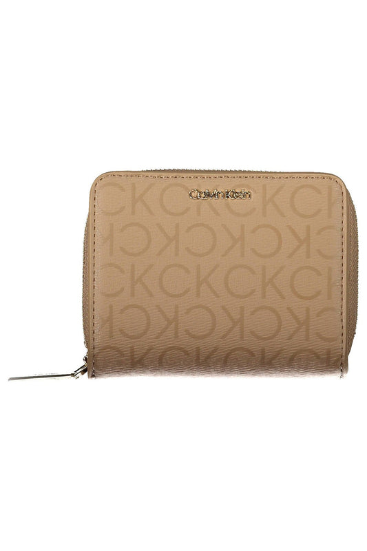 Beige Polyester Women Wallet