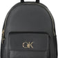 Black Polyester Women Backpack
