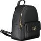Black Polyester Women Backpack