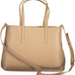 Beige Polyester Women Handbag