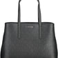 Black Polyester Women Handbag