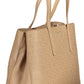 Beige Polyester Women Handbag