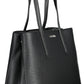 Black Polyester Women Handbag