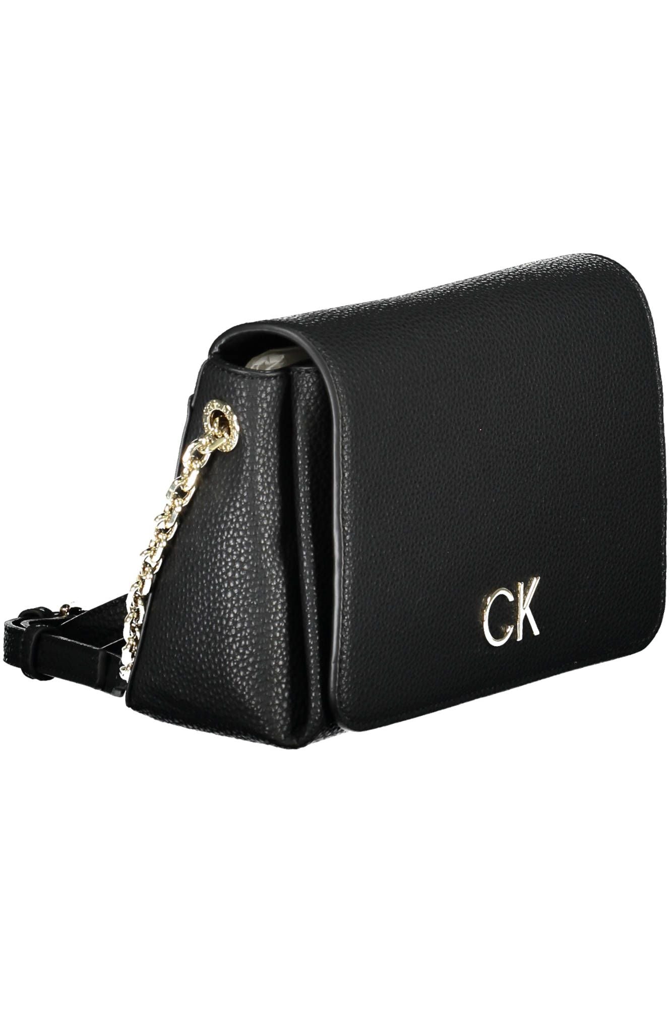 Black Polyester Women Handbag