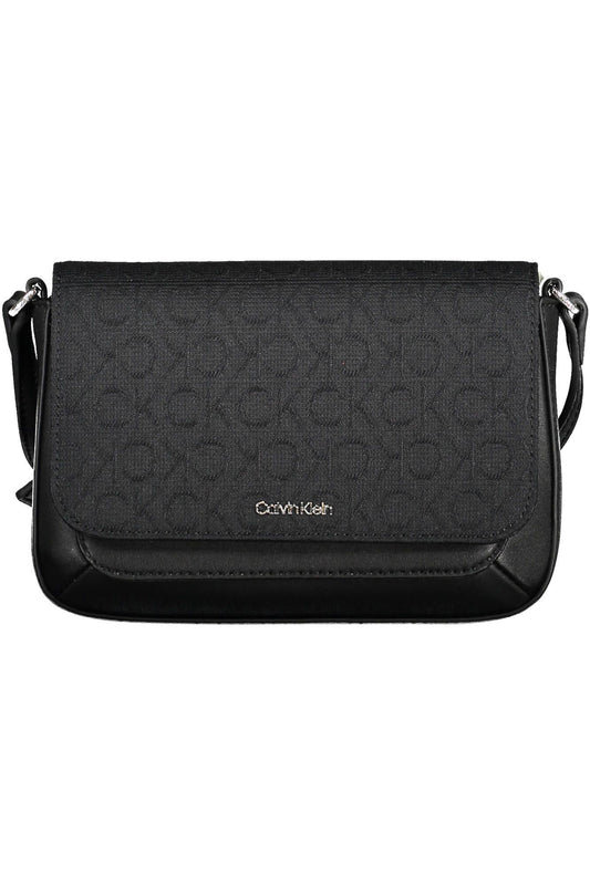 Black Polyester Women Handbag