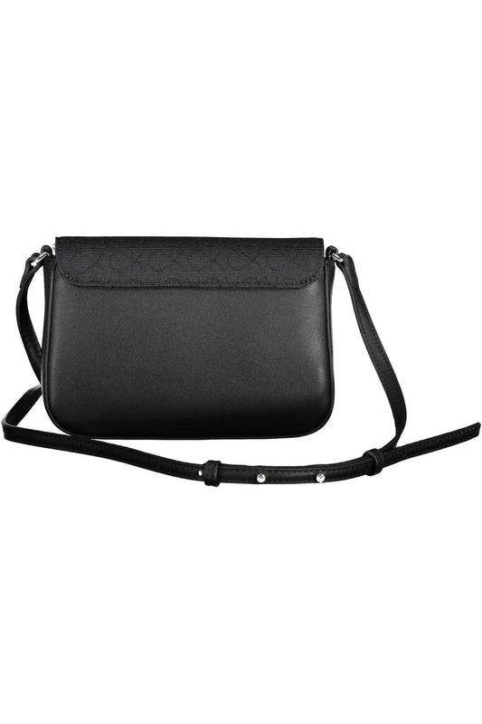 Black Polyester Women Handbag