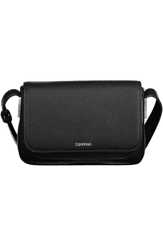 Black Polyester Women Handbag