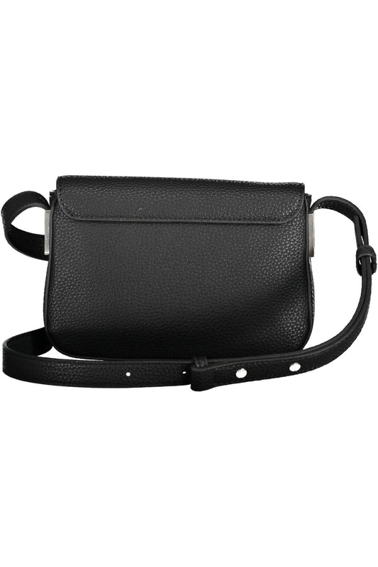 Black Polyester Women Handbag