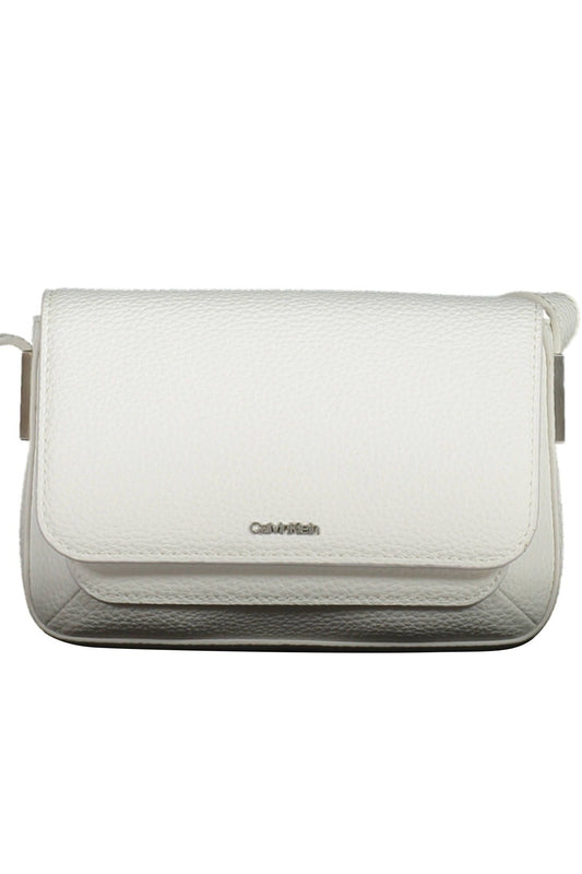 White Polyester Women Handbag