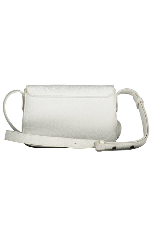 White Polyester Women Handbag