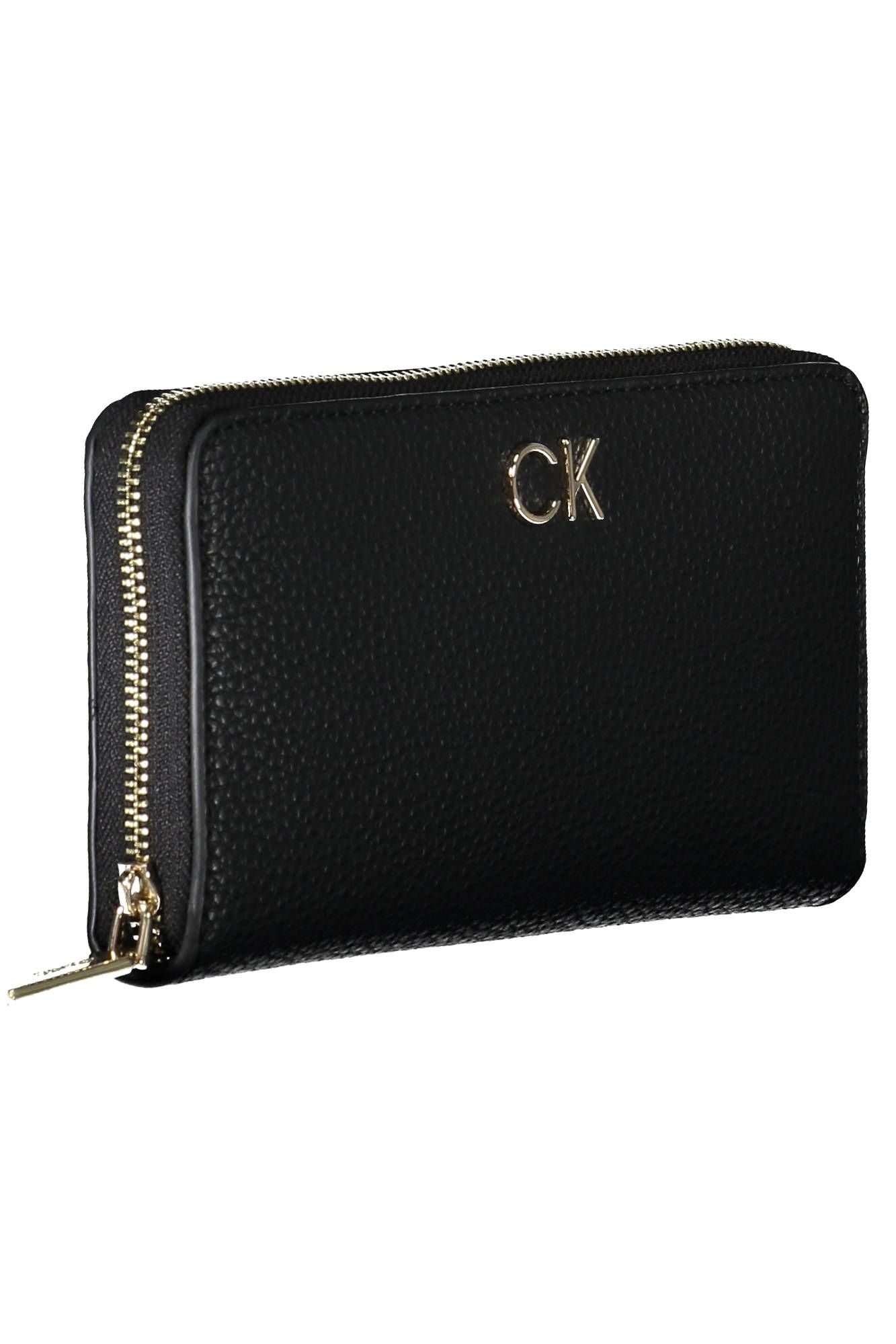 Black Polyester Women Wallet