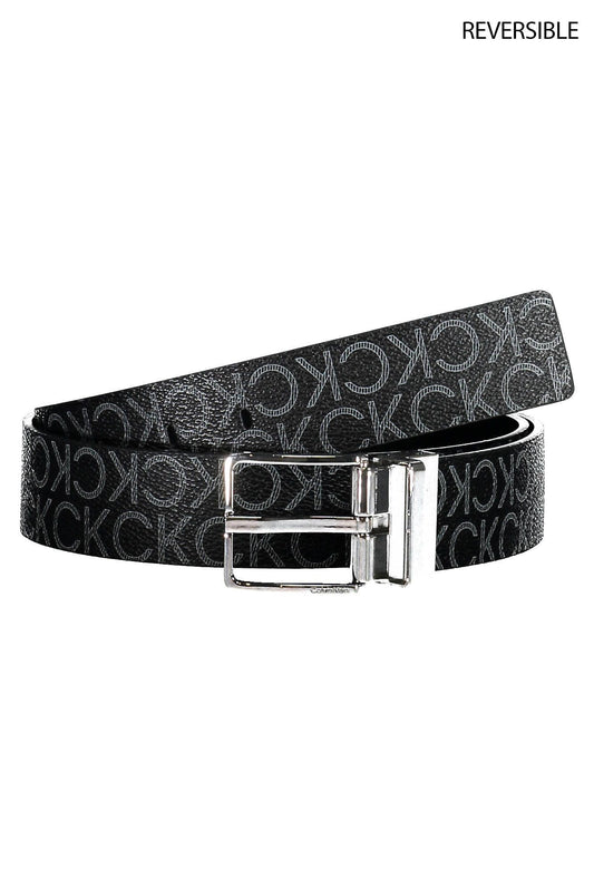 Black Polyurethane Men Belt
