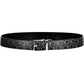Black Polyurethane Men Belt