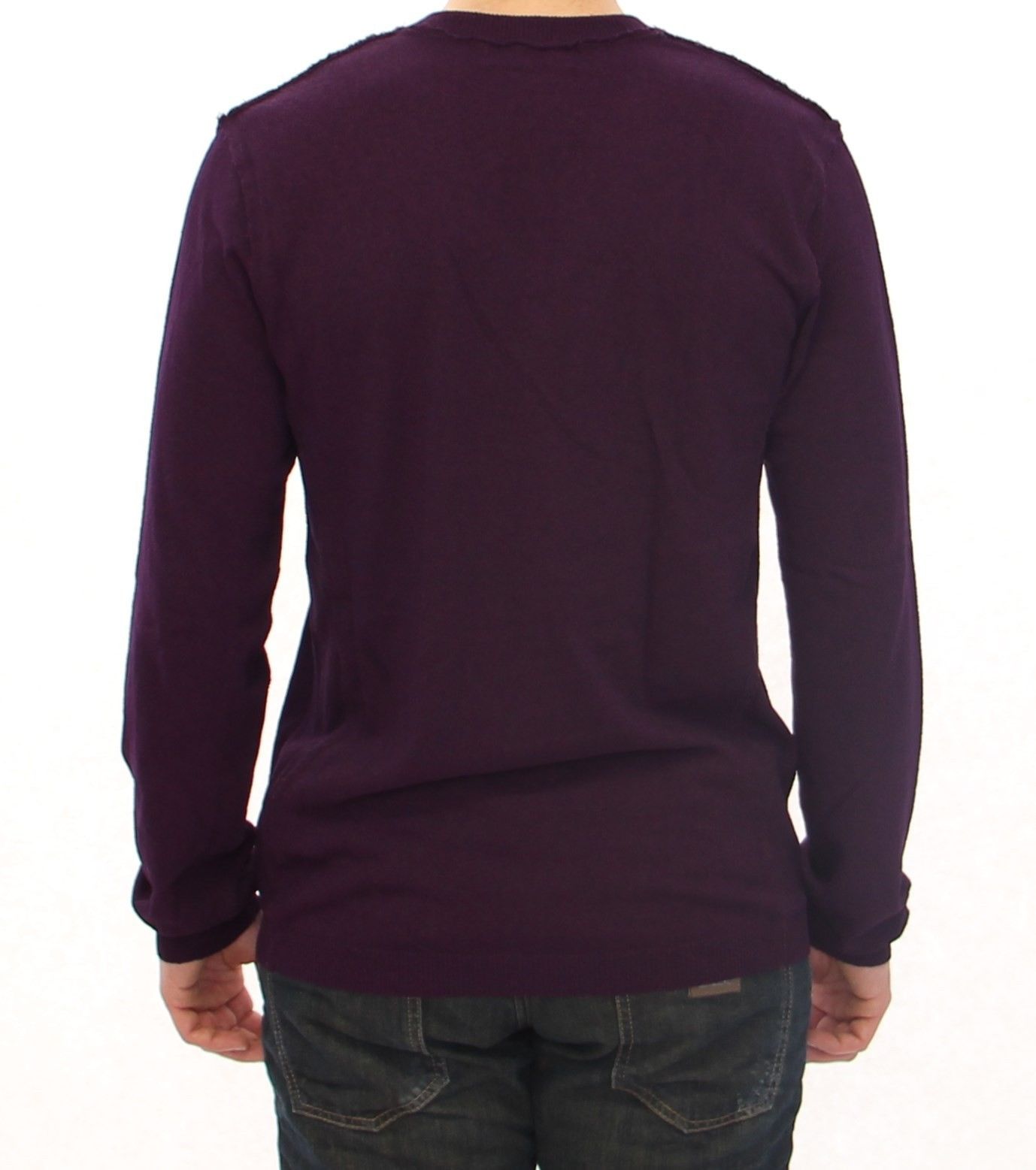 Elegant Purple V-Neck Sweater