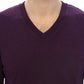 Elegant Purple V-Neck Sweater