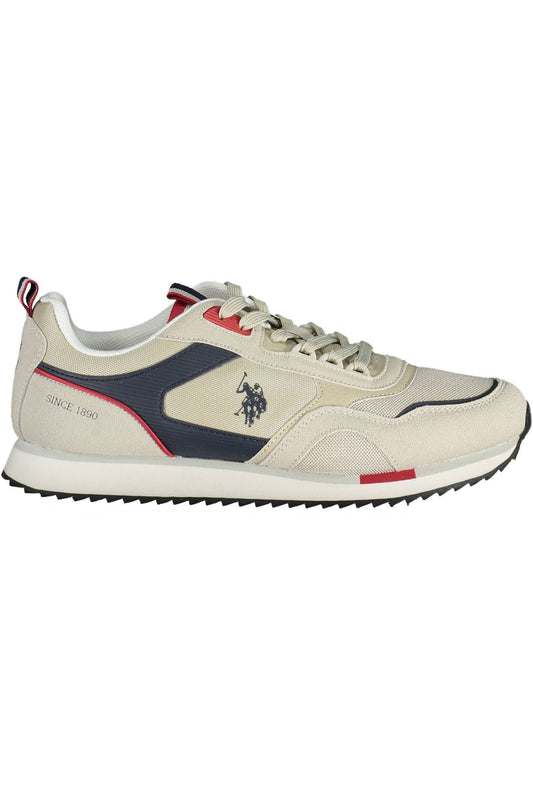 Beige Polyester Men Sneaker