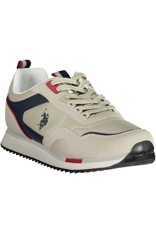 Beige Polyester Men Sneaker