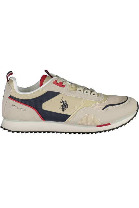 Beige Polyester Men Sneaker