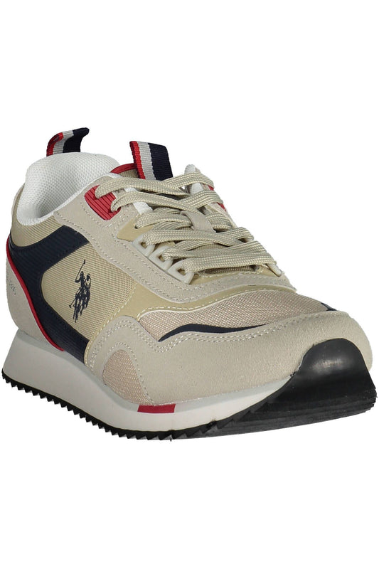 Beige Polyester Men Sneaker