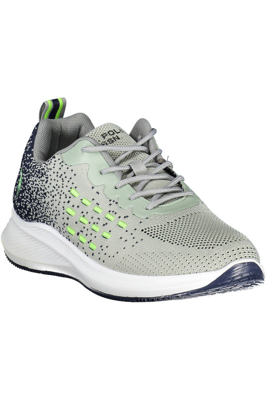 Gray Polyester Men Sneaker