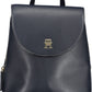 Blue Polyester Women Backpack