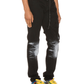 Elevated Black Cotton Cargo Trousers with Metal Details