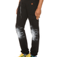 Elevated Black Cotton Cargo Trousers with Metal Details