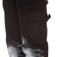 Elevated Black Cotton Cargo Trousers with Metal Details