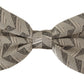 Gray 100% Silk Adjustable Neck Papillon Bow Tie