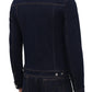 Elegant Dark Blue Denim Jacket