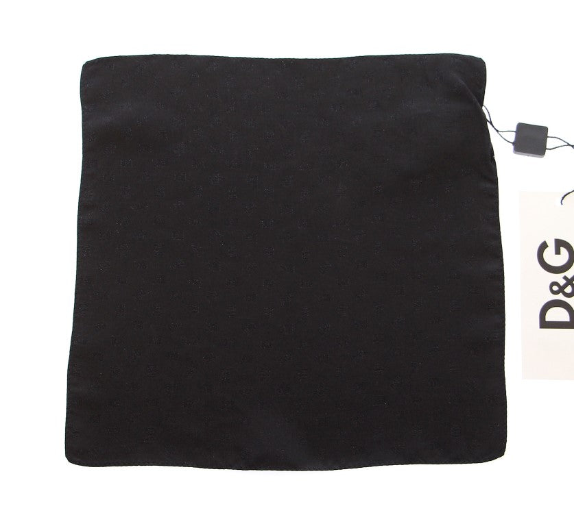 Elegant Black Silk Handkerchief