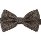 Black white 100% Silk Adjustable Neck Papillon Tie