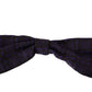 Blue Geometric Silk Adjustable Neck Papillon Tie